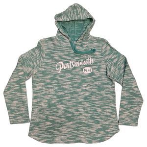 Artisans Baja Style Hoodie Portsmouth NH Size Large Heather Green Sweatshirt L